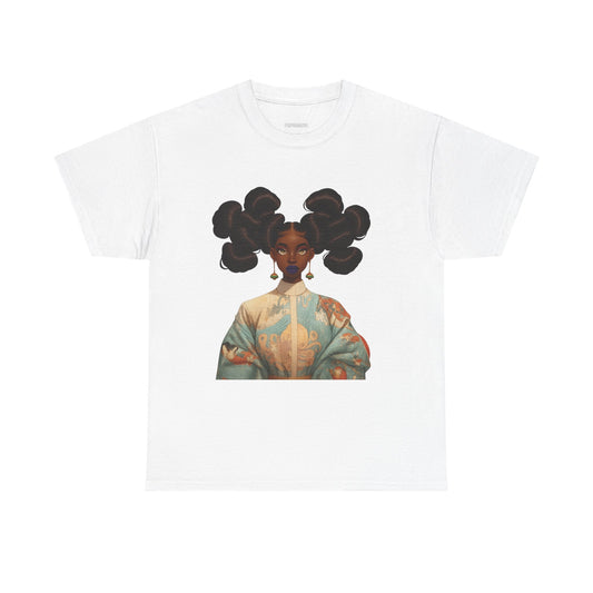 Cultural Chic Unisex Tee, Artistic Cotton T-Shirt, Trendy Graphic Tee, Afrocentric Style Shirt, Unique Gift Idea for Her