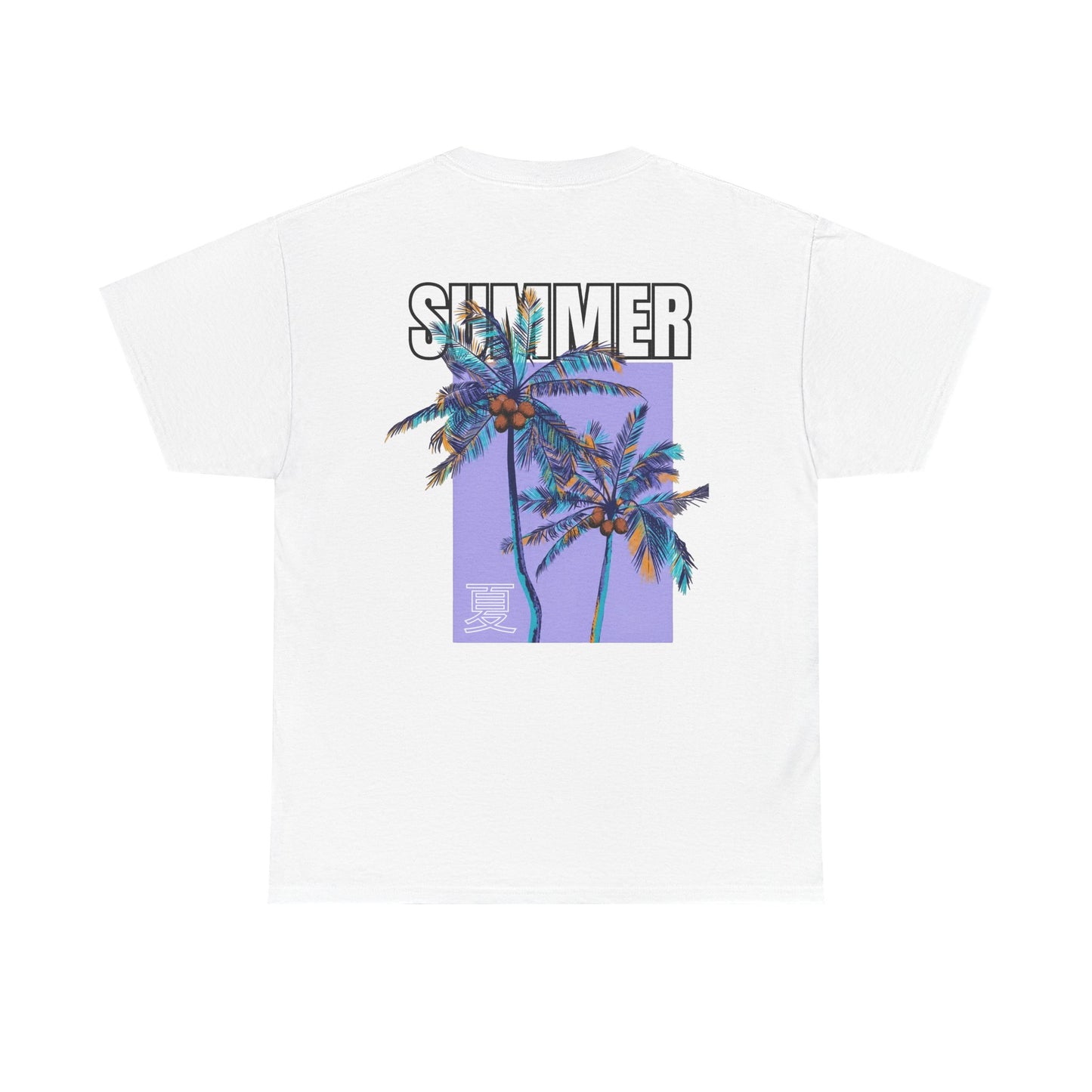 Summer Palm Tee — Tropical Graphic T-Shirt with 'SUMMER' Text