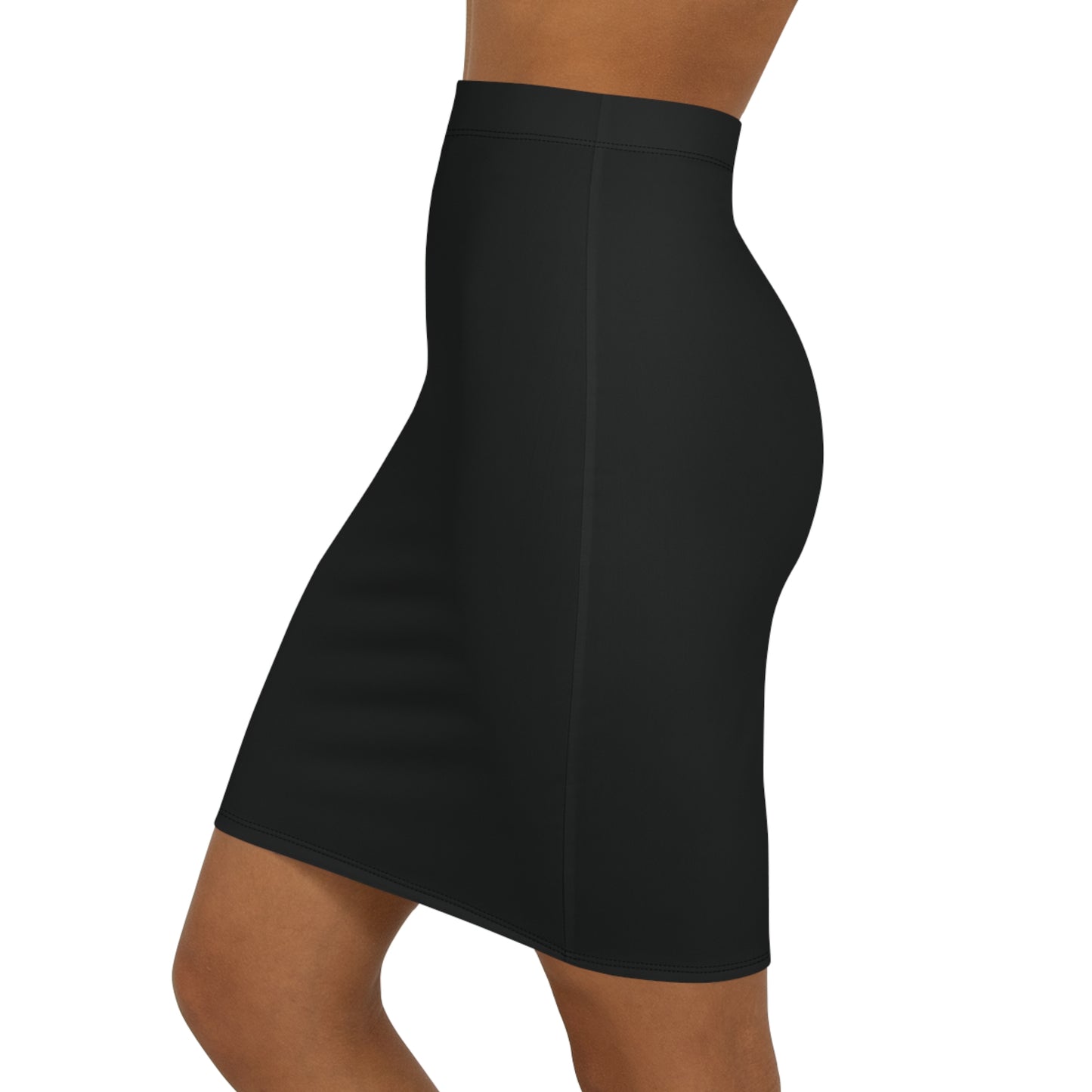 Women's Mid-Waist Pencil Skirt with Kaizen Kanji