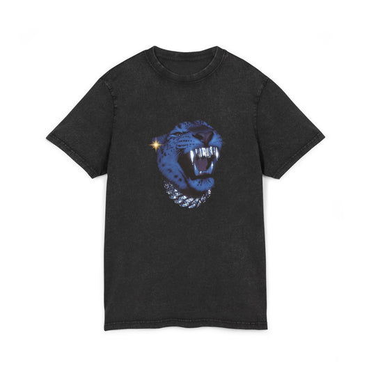 Stylish Acid Washed Panther Tee