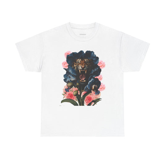 Tee Shirt - Tiger Hidden in Flowers Design