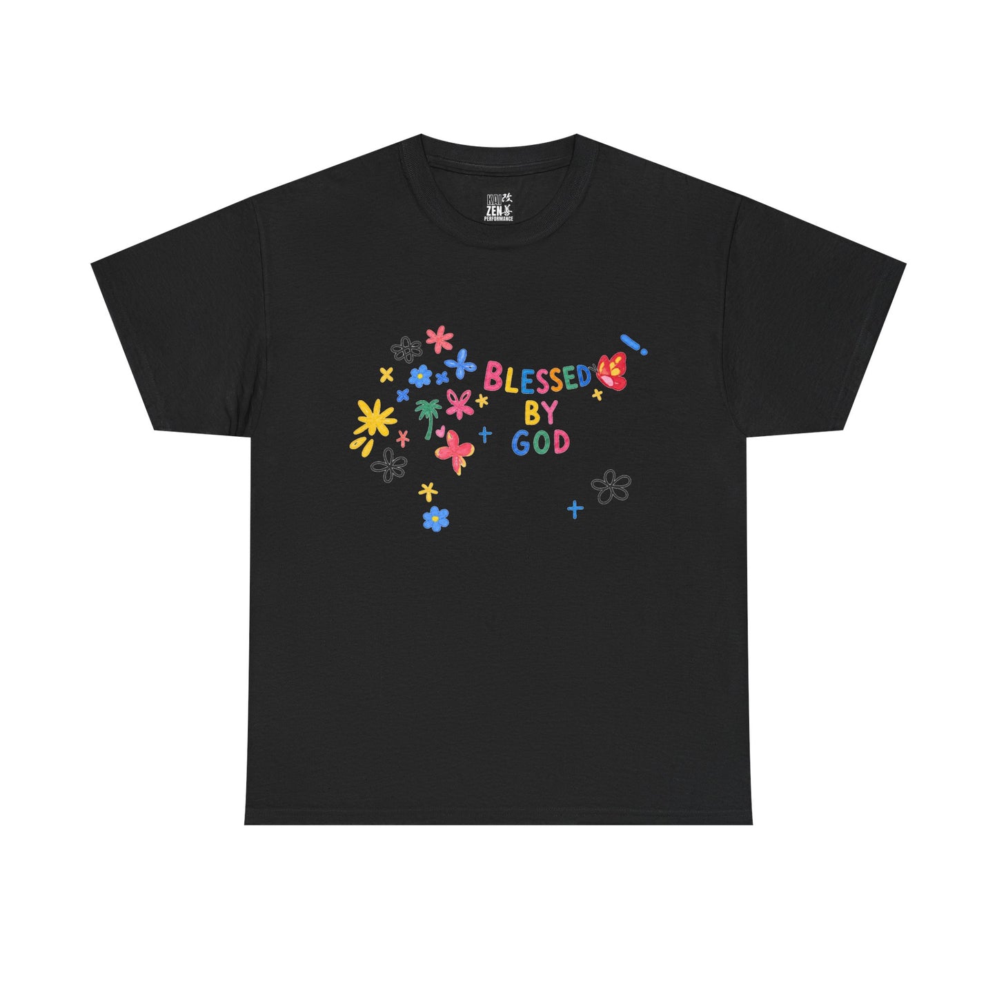 Blessed by God Floral Tee — Inspirational Christian T-Shirt