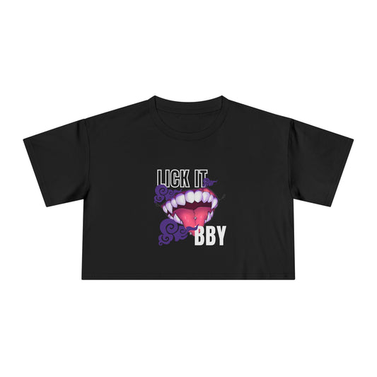 Women's Graphic Crop Tee - Fun and Flirty