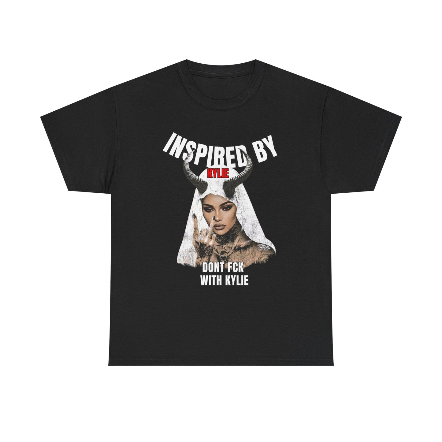 Graphic Tee — "Inspired by the" Horned Portrait Design