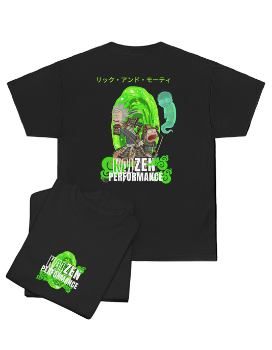 Rick and Morty samurai fighting Spirit Tee
