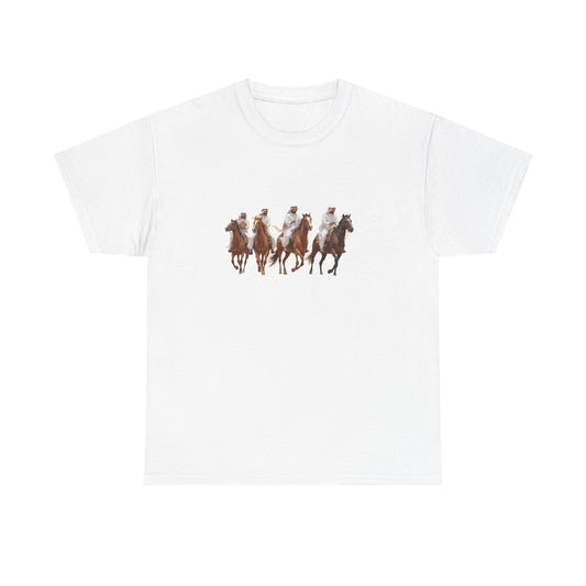 Horse Riders Design  Heavy Cotton Tee -