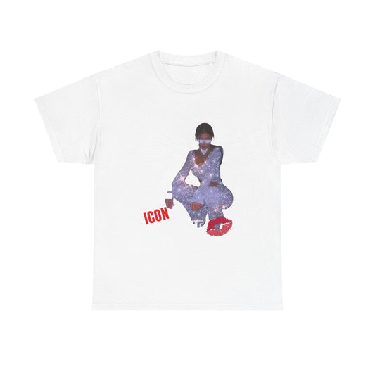 Cosmic Icon Unisex Heavy Cotton Tee - Statement Shirt, Casual Wear, Gift Idea, Unique Design, Graphic Tee