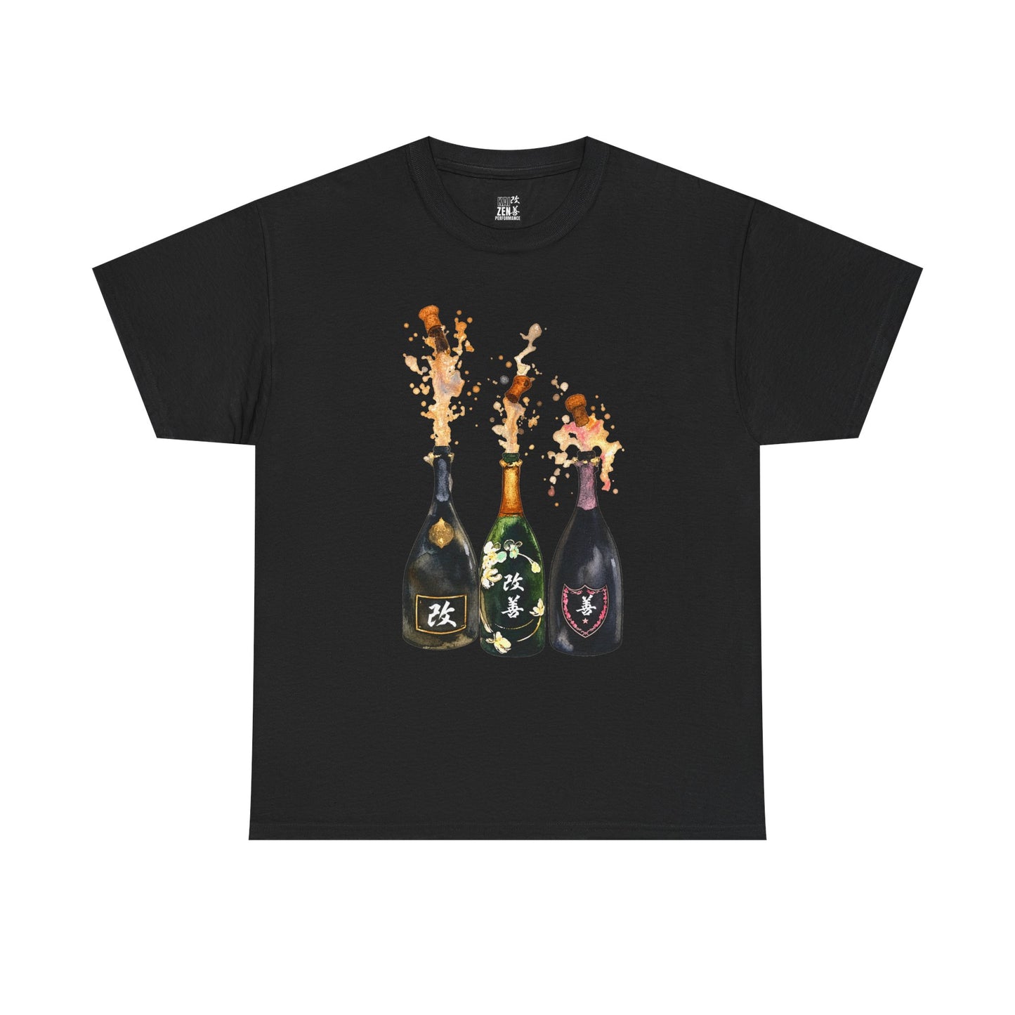 Champagne Toast T-Shirt — Sparkling Bottle Watercolor Tee