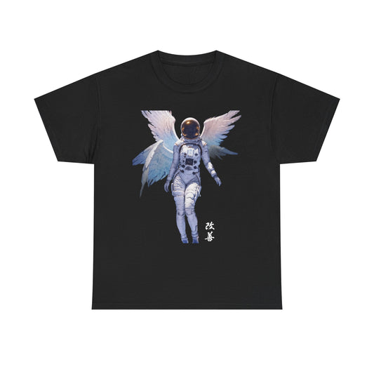 Cosmic Astronaut with wings Unisex Heavy Cotton Tee