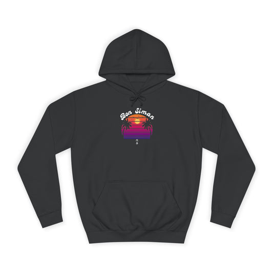 Bon Siman Retro Sunset College Hoodie -