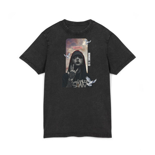 Tee Shirt nun with tattoos bible christian Acid Washed