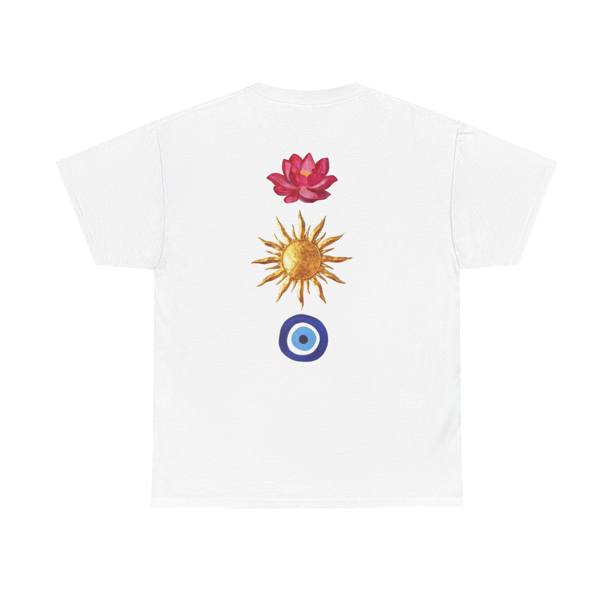 Lotus Sun Evil Eye T-Shirt — Spiritual Yoga Tee
