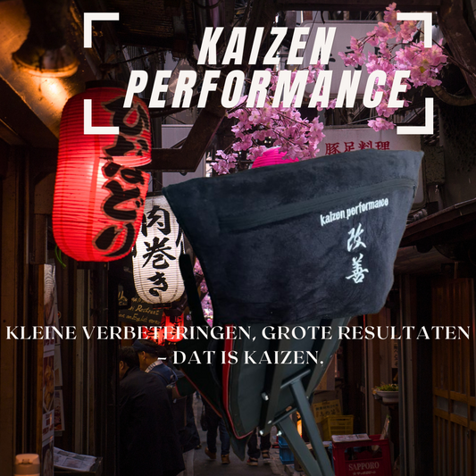 Gymhanddoek met een handige ritsvak! zwart