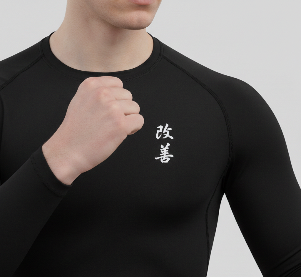 Men’s Compression Shirt – Aesthetic Performance Gym Wear Noir