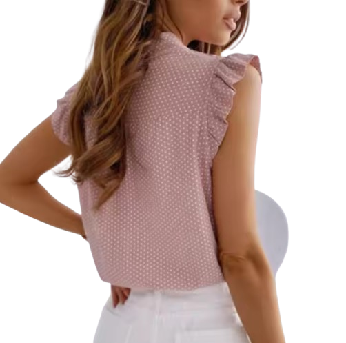 Breezy & Chic: Open-Sleeve Tie-Front Blouse 🌸