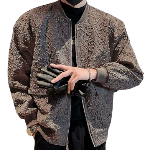 Luxury patern jacket bruin