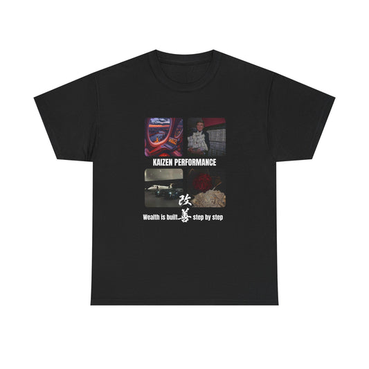 Kaizen Performance Unisex Heavy Cotton Tee – Wealth is Built Step by Step