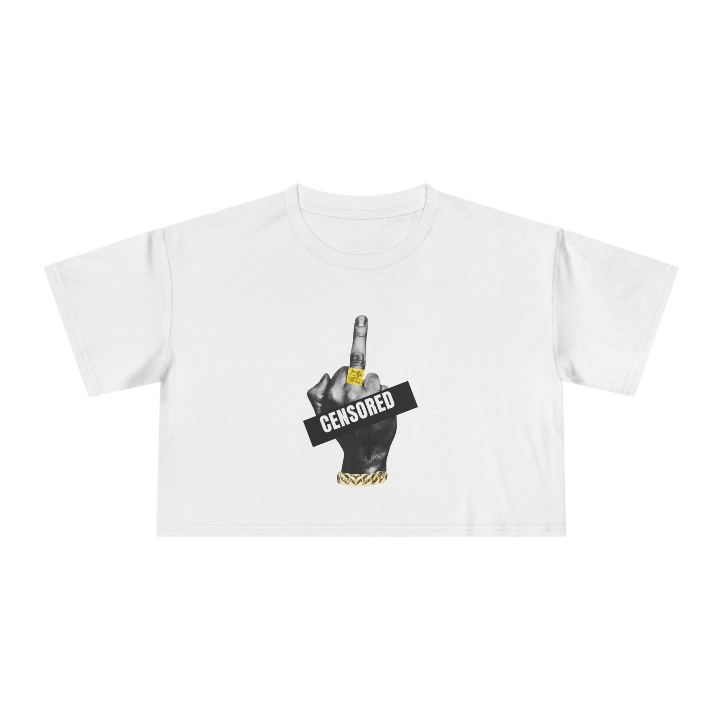 Women's Censored Graphic Crop Tee -