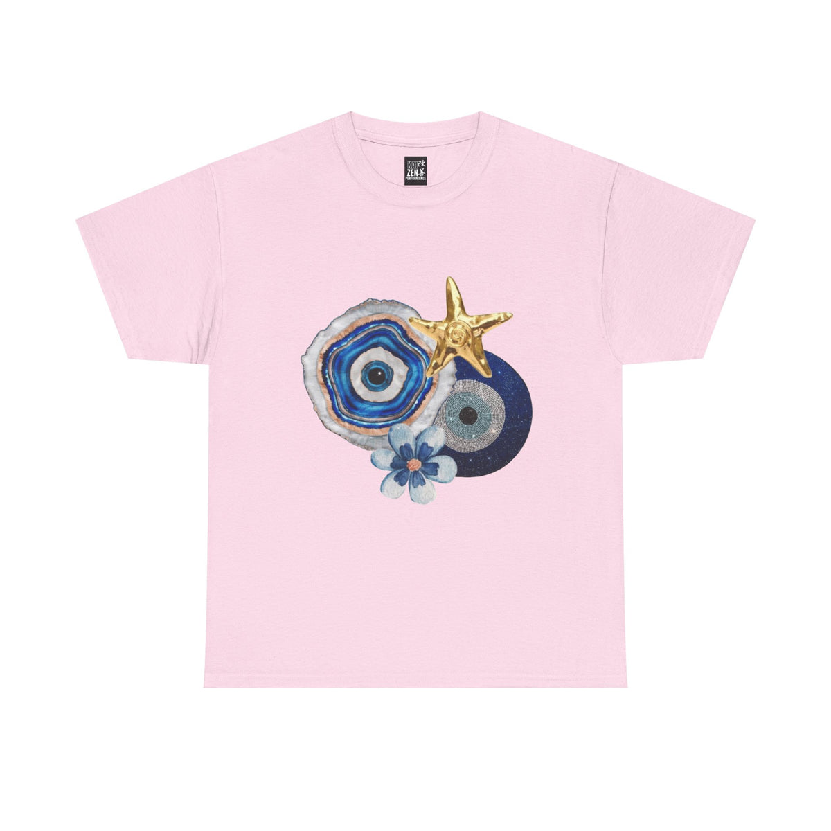Nautical Evil Eye Tee — Blue Starfish Protection Graphic Shirt