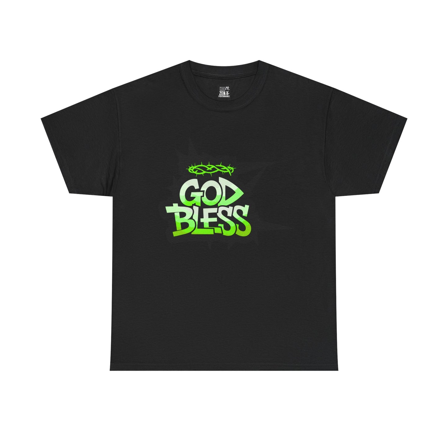T-Shirt — "God Bless" Neon Graffiti Tee