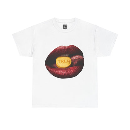 Bodybuilders love Red Lips with ‘TREN’ Pill Graphic