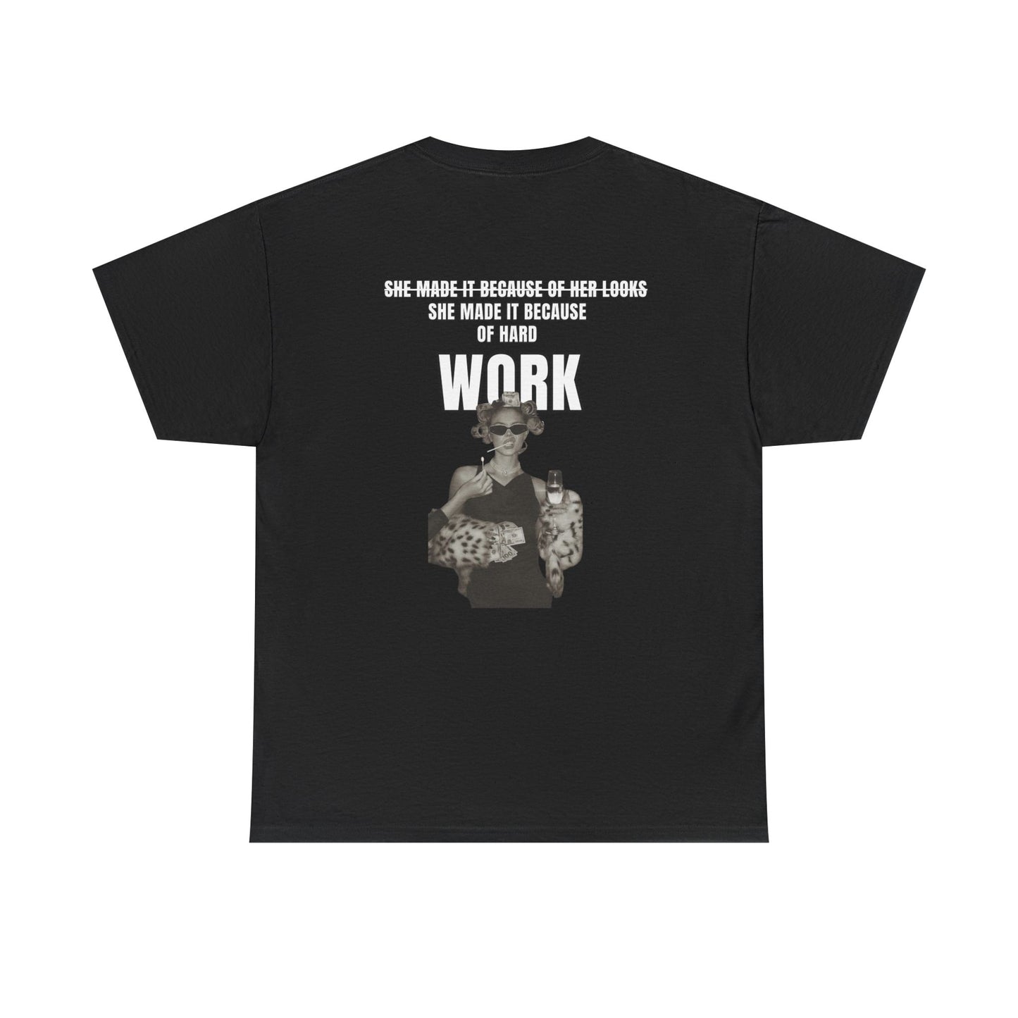 Work Vintage Photo Graphic Tee — Retro Hustle Statement T-Shirt
