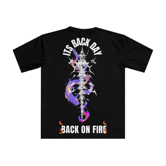 Back On Fire Graphic T-Shirt — "It's Back Day" Fitness Gym Tee