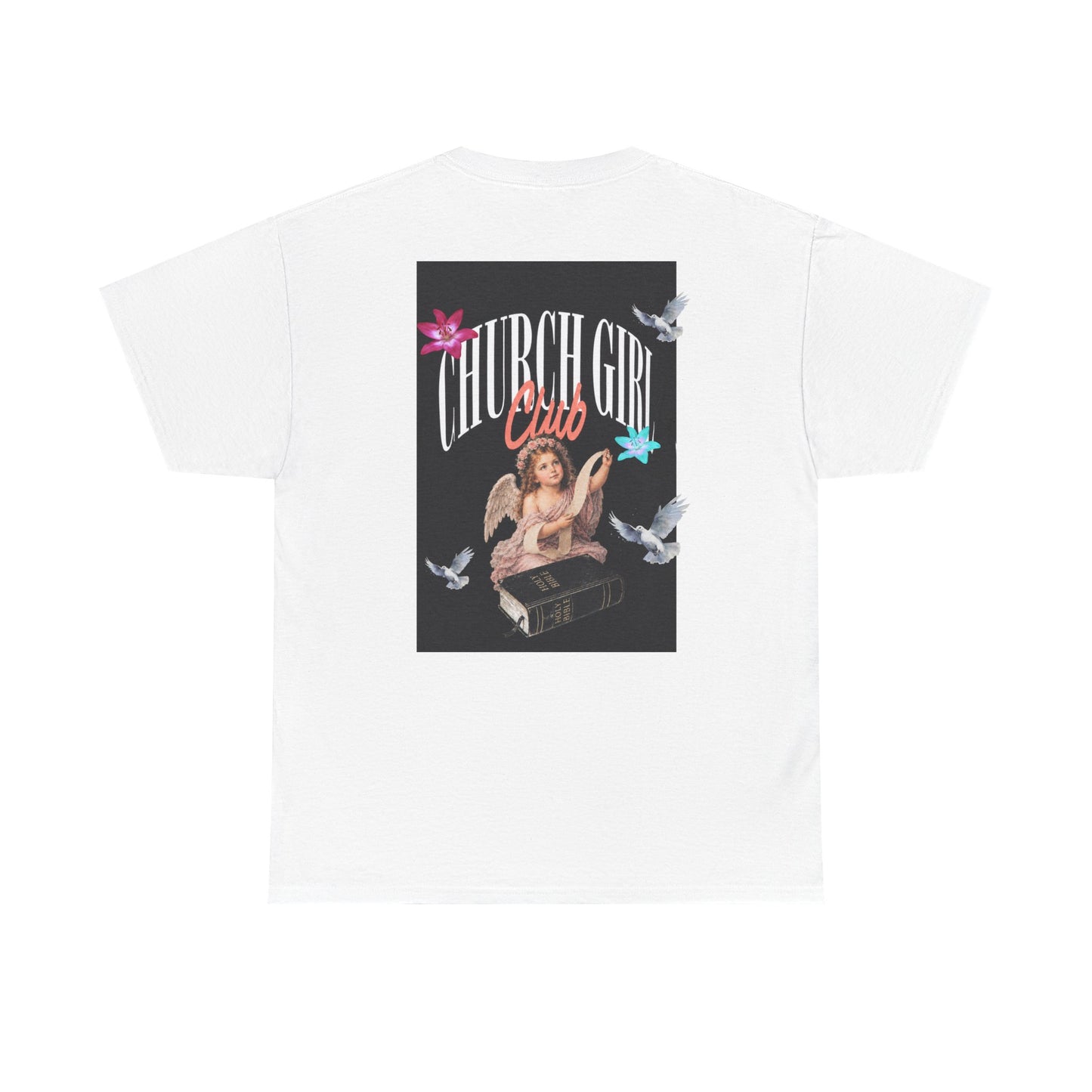 'Church Girl Club' Vintage Angel Graphic Tee