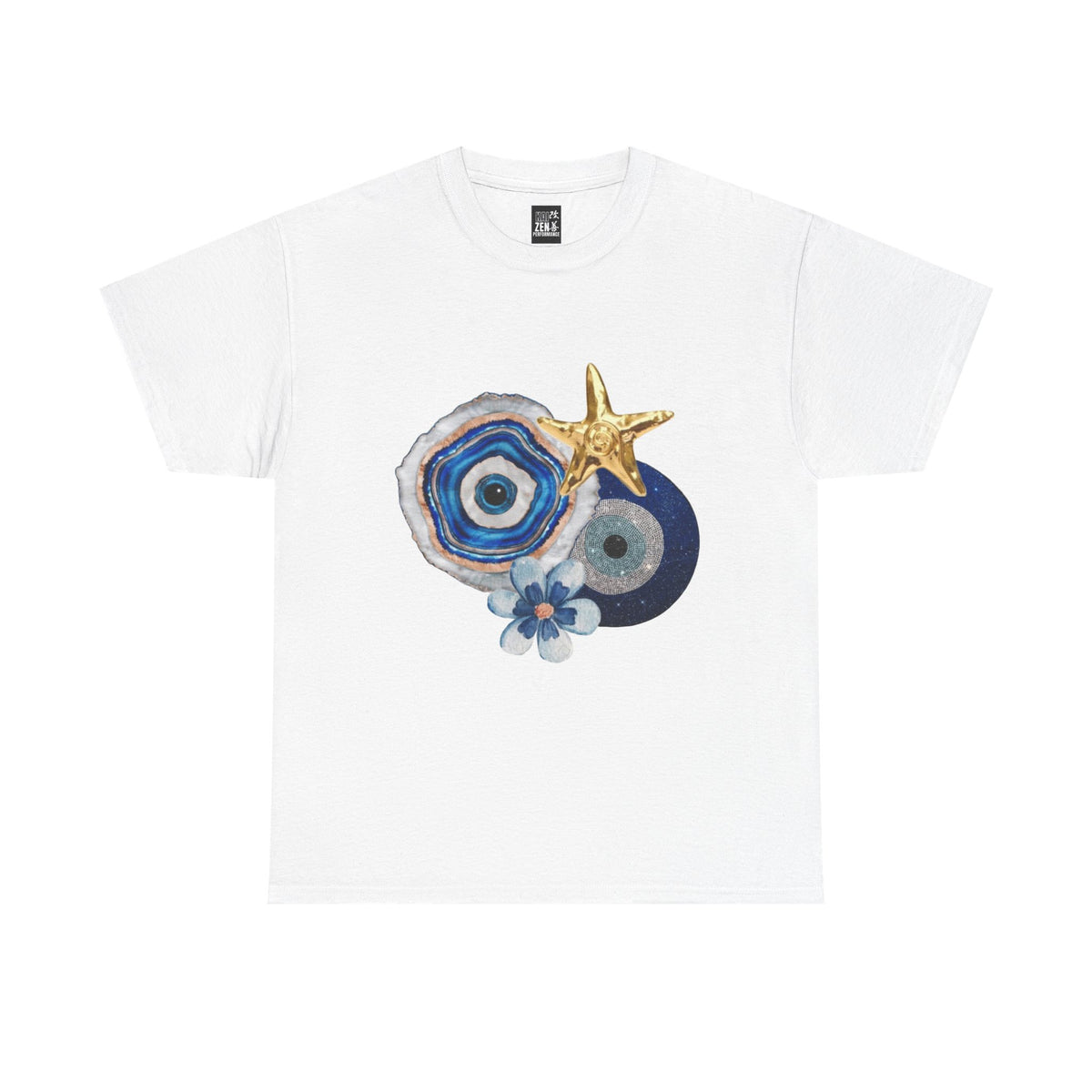 Nautical Evil Eye Tee — Blue Starfish Protection Graphic Shirt