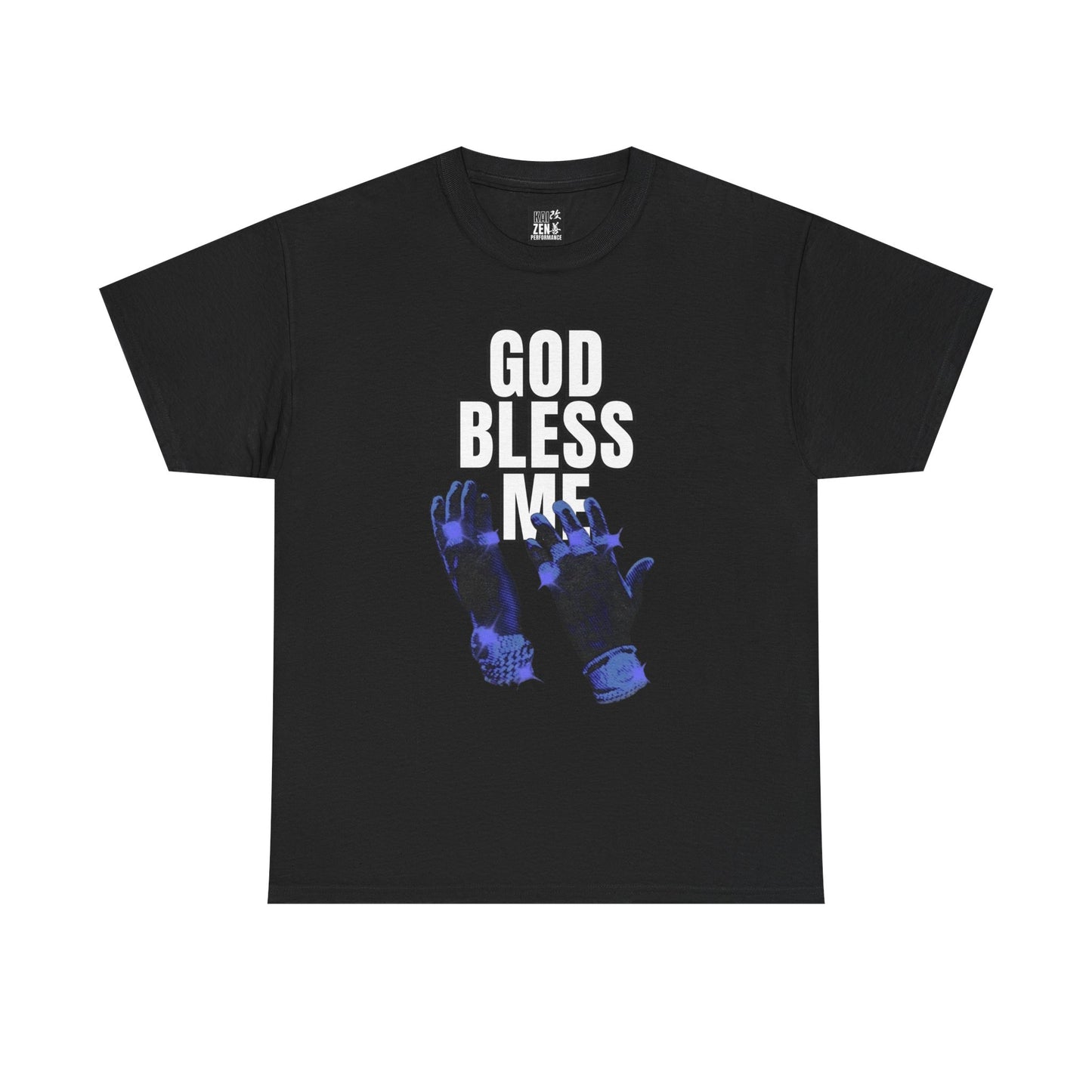 God Bless Me T-Shirt — Religious Graphic Tee with Praying Hands