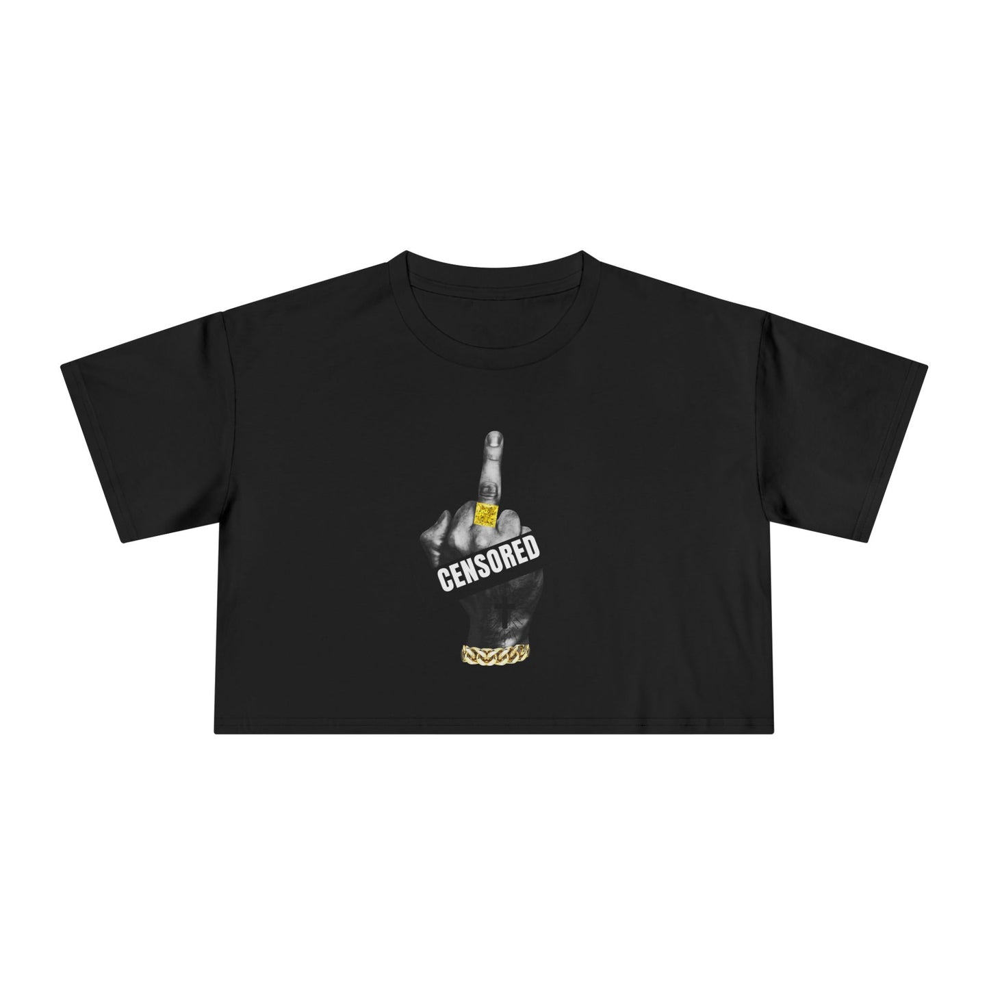 Women's Censored Graphic Crop Tee -