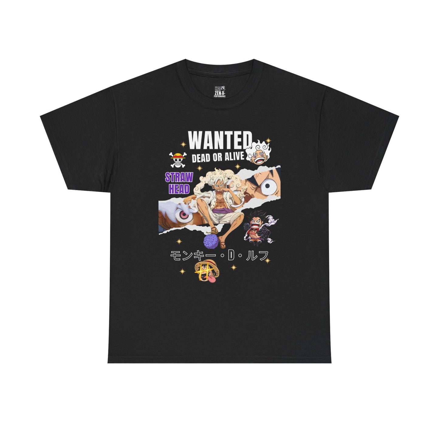 Straw Hat Wanted Poster Tee — Anime Pirate Crew Graphic T-Shirt