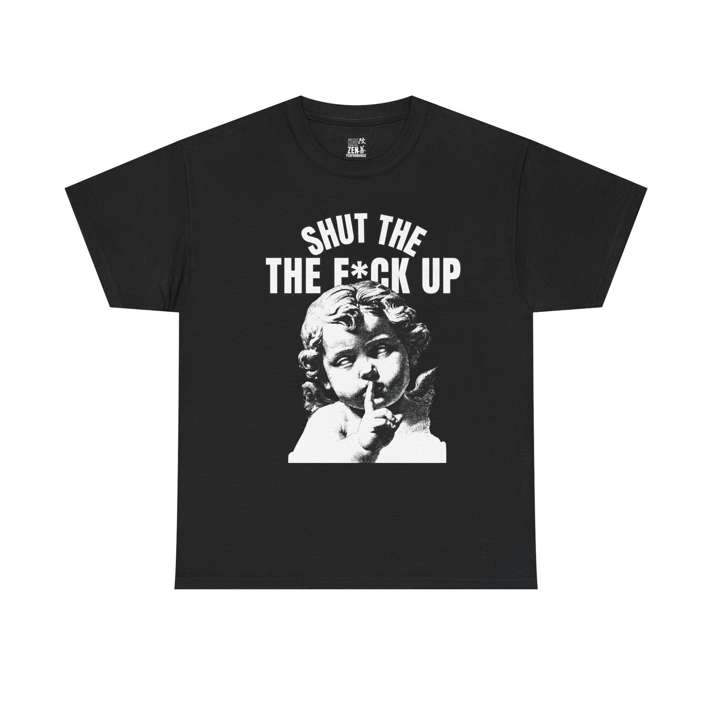 Shh Angel Graphic Tee — "Shut The F*ck Up" Vintage Cherub Shirt