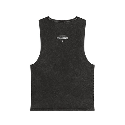 Unisex Stonewash Graphic Tank Top - Edgy Vintage Style