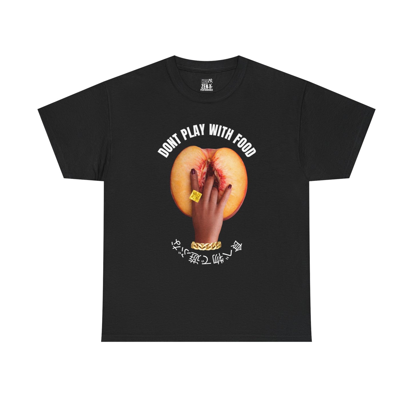 Peachy Vibes Tee — "Don't Play With Food" Graphic T-Shirt