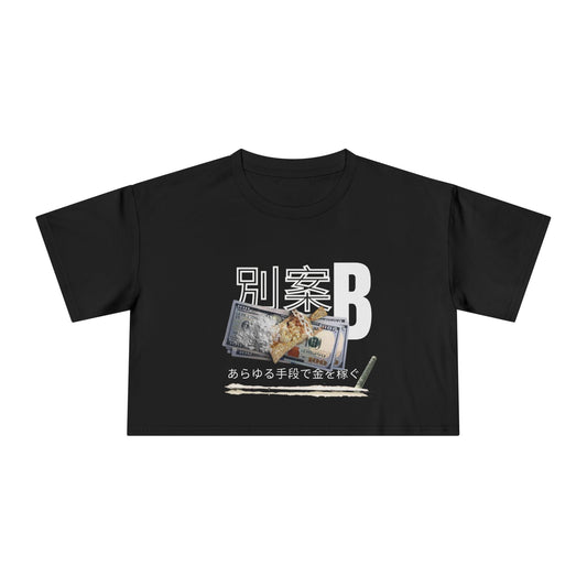 Plan b Kanji Trendy Women's Crop Tee