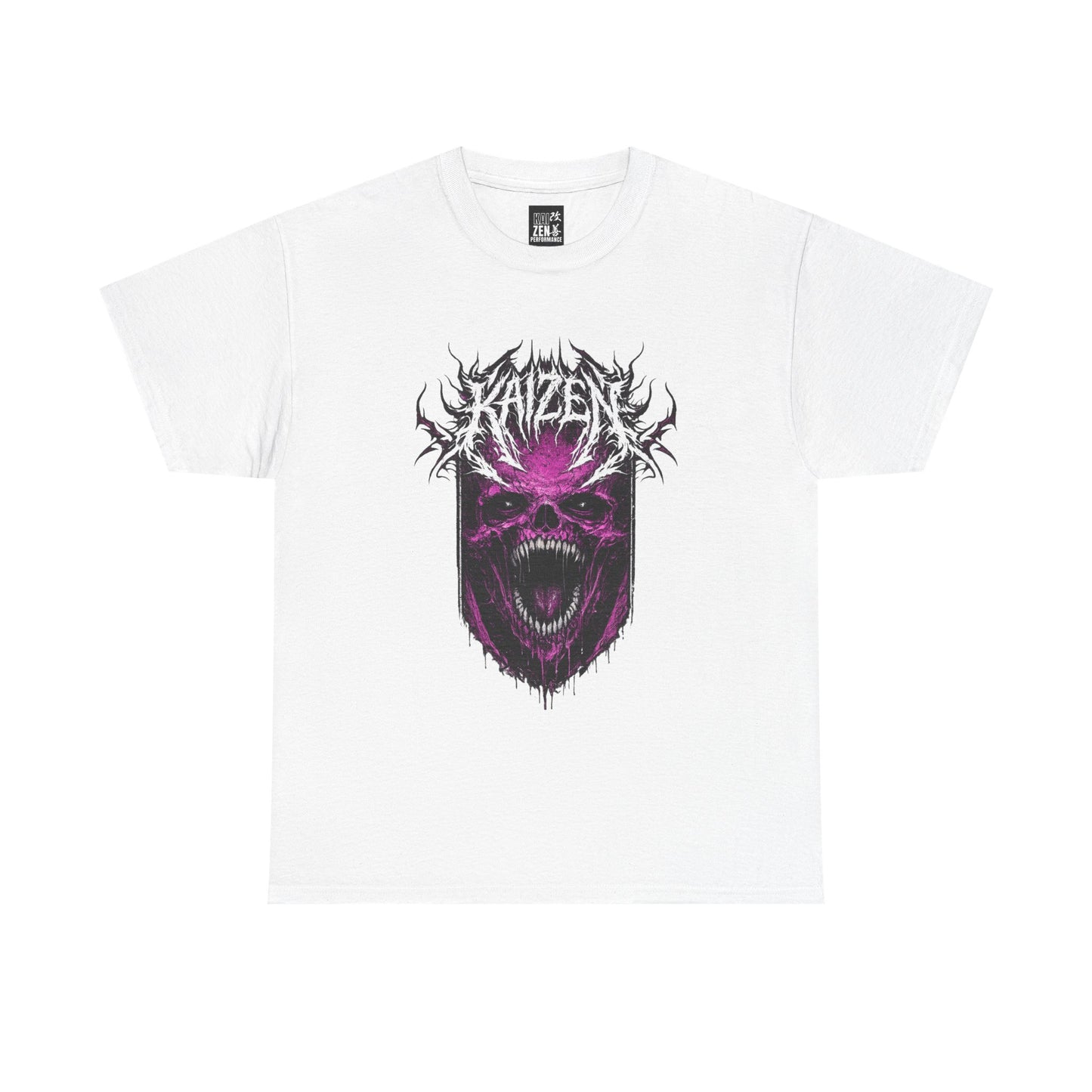 Kaizen Skull Graphic Tee — Gothic Purple Horror gym Shirt