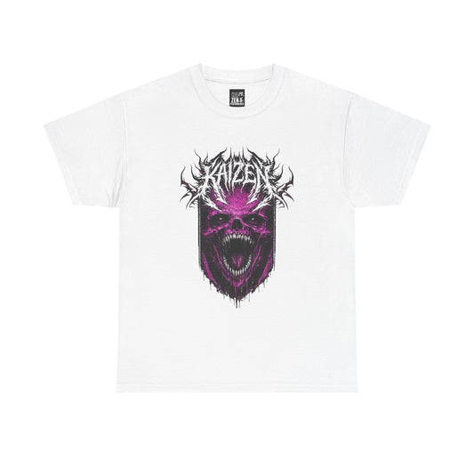 Kaizen Skull Graphic Tee — Gothic Purple Horror gym Shirt