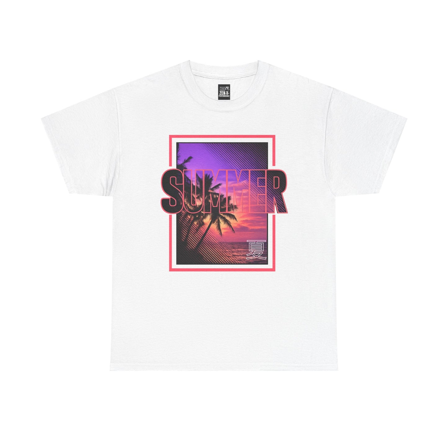Summer Sunset Tee — Retro Palm Beach Graphic T‑Shirt