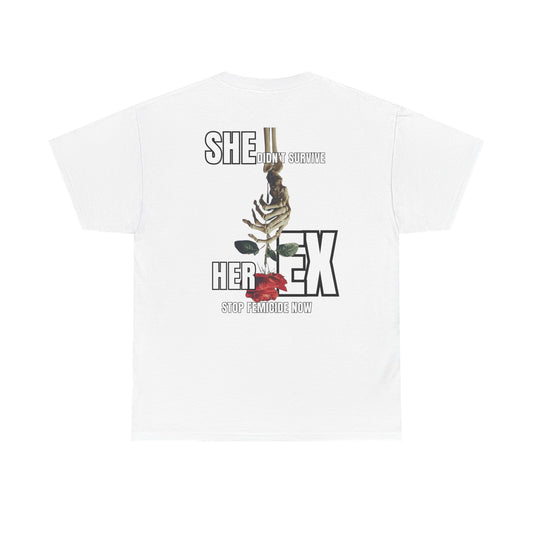 T-Shirt — "She Left Her Ex" Floral Graphic Tee
