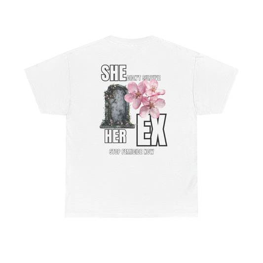 T‑Shirt — "She survived her ex" Floral Tombstone Graphic Tee