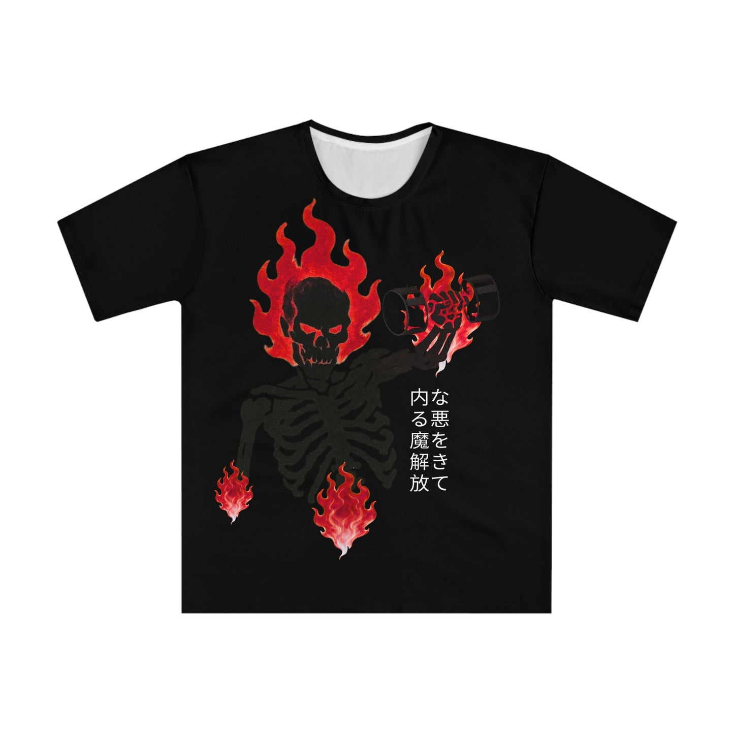 Red flame Demon in the gym Tee feel the burn