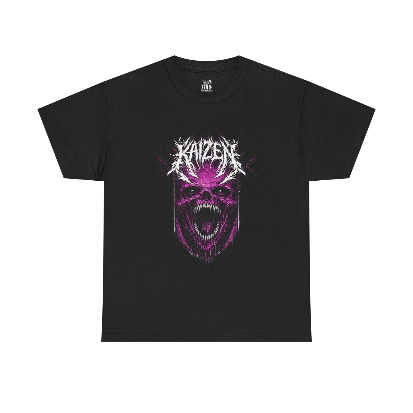 Kaizen Skull Graphic Tee — Gothic Purple Horror gym Shirt
