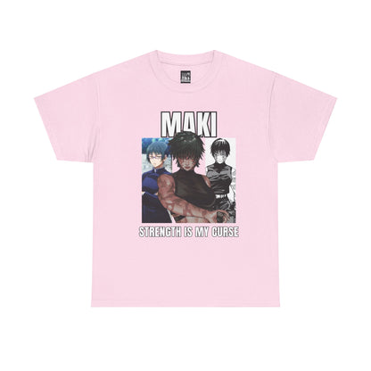 Maki Zenin "Strength Is My Curse" JJK Anime T‑Shirt
