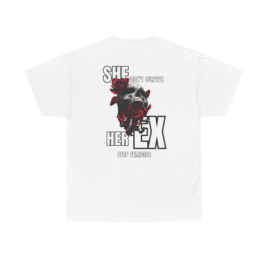 Skull & Rose 'She survived For Her Ex' Graphic Tee