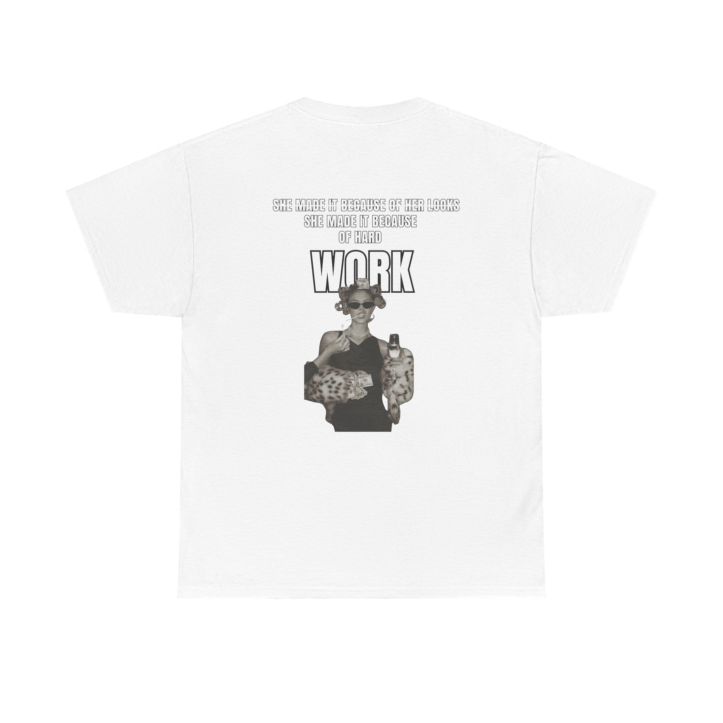 Work Vintage Photo Graphic Tee — Retro Hustle Statement T-Shirt