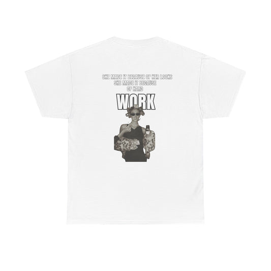 Work Vintage Photo Graphic Tee — Retro Hustle Statement T-Shirt