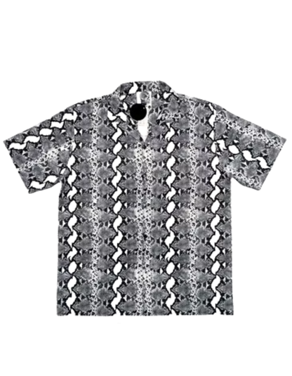Men's Short Sleeve Loose Snake Shirt