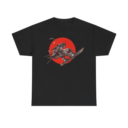 Japanese Samurai Skateboarding Unisex Heavy Cotton Tee