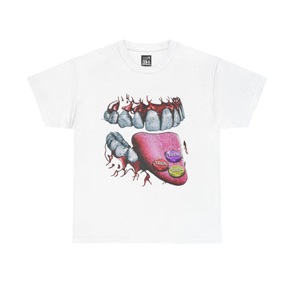 Demon mouth — Grinning  with Tongue and Tren Tee